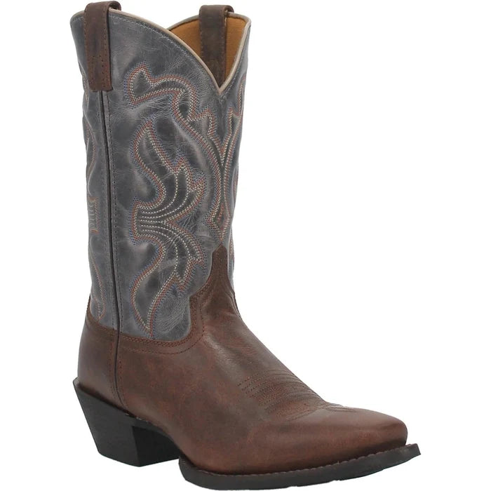 Laredo Men's Tan and Blue McKinney Cowboy Boots 68556-Painted Cowgirl Western Store