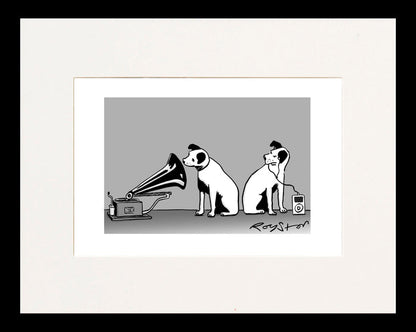 Master's Voice Cartoon Print