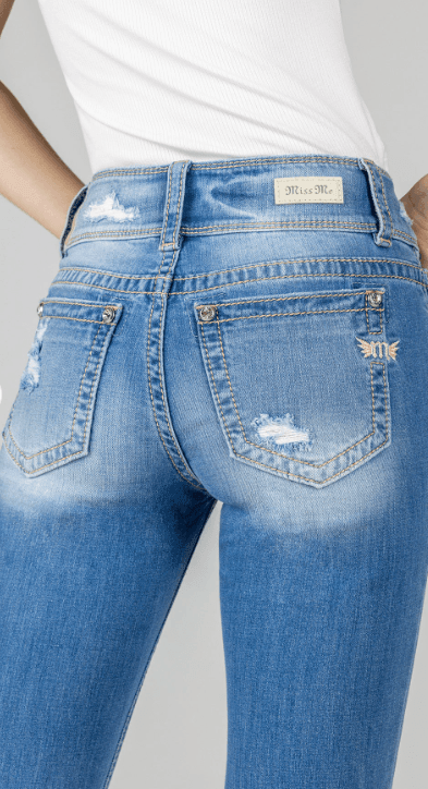 Miss Me Women's Distressed  High Rise Raw Hem Flare H3636F69