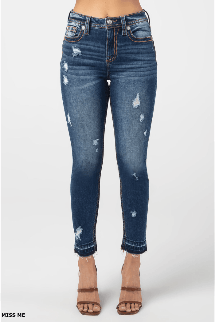 Miss Me Women's High-Rise Dark Wash Skinny Jeans H3636AK64