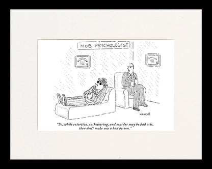 Mob Psychologist Cartoon Print
