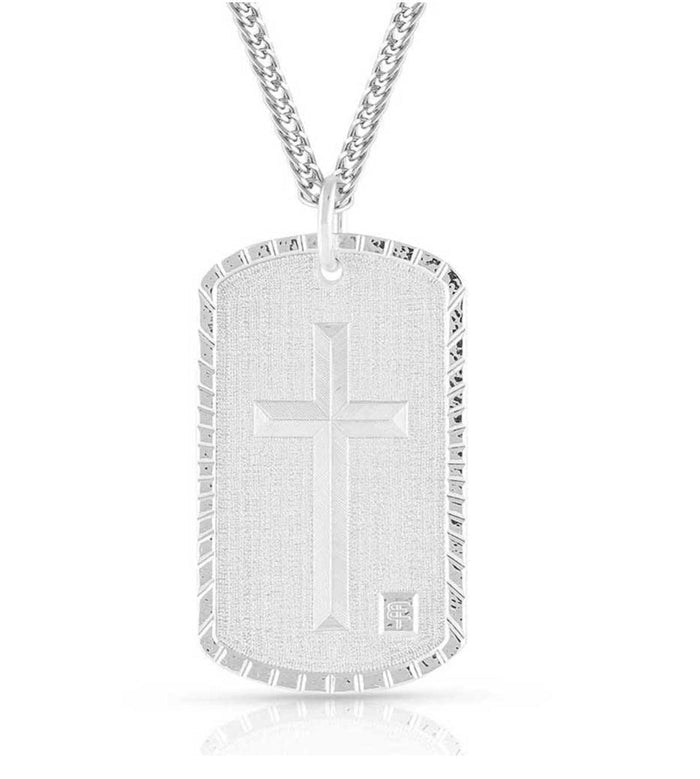Montana Silversmiths God's Soldier Warrior Collections Dog Tag Necklace WCNC5086-Painted Cowgirl Western Store