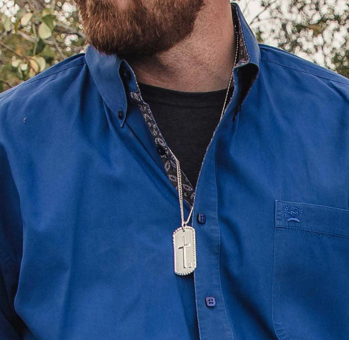 Montana Silversmiths God's Soldier Warrior Collections Dog Tag Necklace WCNC5086-Painted Cowgirl Western Store