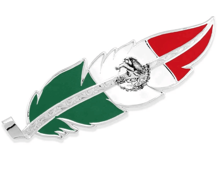 Montana Silversmiths Mexico Flag Hat Feather HF5458MX