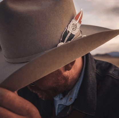 Montana Silversmiths Mexico Flag Hat Feather HF5458MX