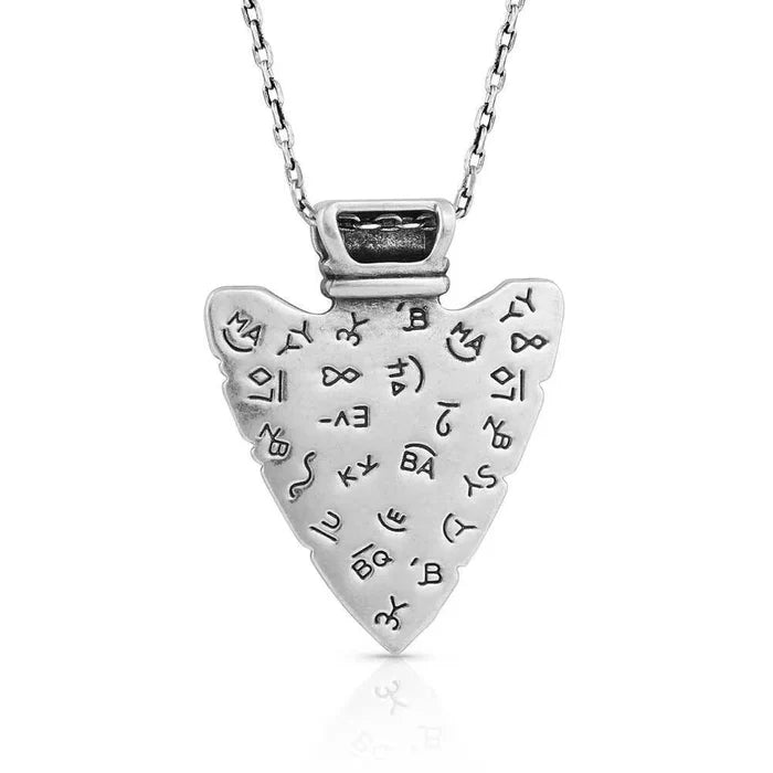 Montana Silversmiths Star Spangle Arrowhead Necklace NC5329-Painted Cowgirl Western Store