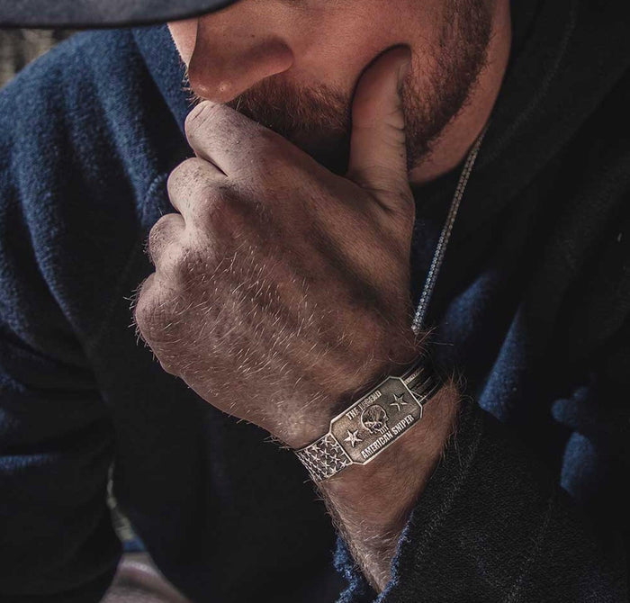 Montana Silversmiths The Legend Chris Kyle Cuff Bracelet CKBC5084-Painted Cowgirl Western Store