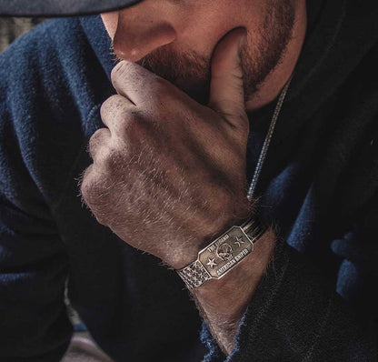 Montana Silversmiths The Legend Chris Kyle Cuff Bracelet CKBC5084-Painted Cowgirl Western Store