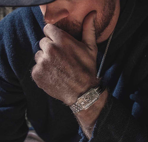 Montana Silversmiths The Legend Chris Kyle Cuff Bracelet CKBC5084-Painted Cowgirl Western Store