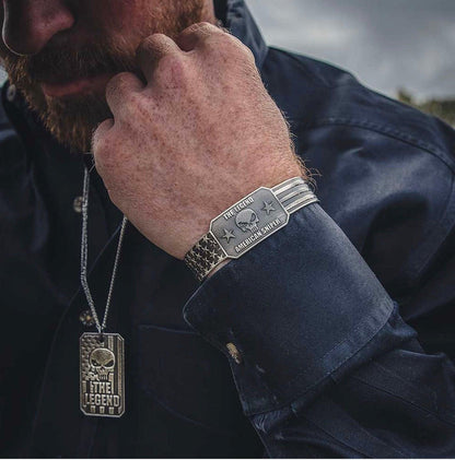 Montana Silversmiths The Legend Chris Kyle Cuff Bracelet CKBC5084-Painted Cowgirl Western Store