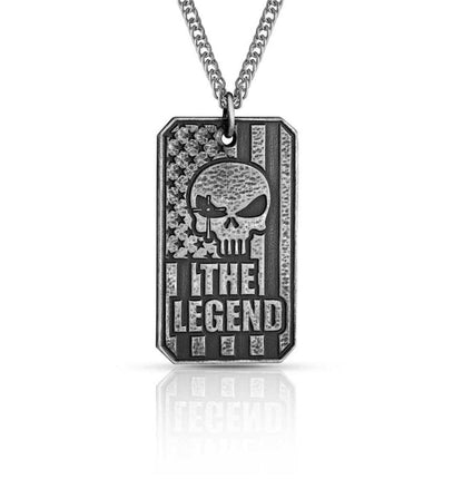 Montana Silversmiths The Legend Chris Kyle Glory Dog Tag Necklace  CKNC5084-Painted Cowgirl Western Store