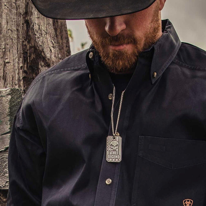 Montana Silversmiths The Legend Chris Kyle Glory Dog Tag Necklace  CKNC5084-Painted Cowgirl Western Store