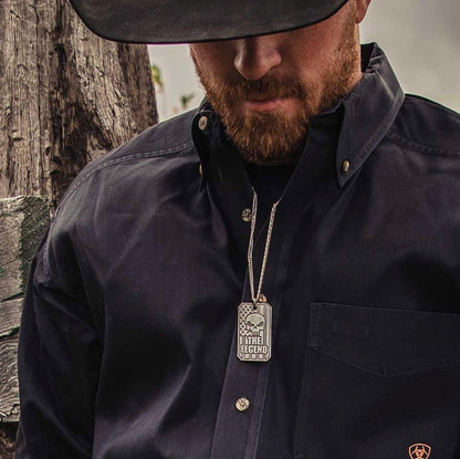 Montana Silversmiths The Legend Chris Kyle Glory Dog Tag Necklace  CKNC5084-Painted Cowgirl Western Store