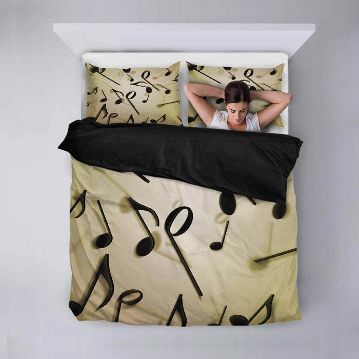 Music Notes Duvet Cover Set-KaboodleWorld