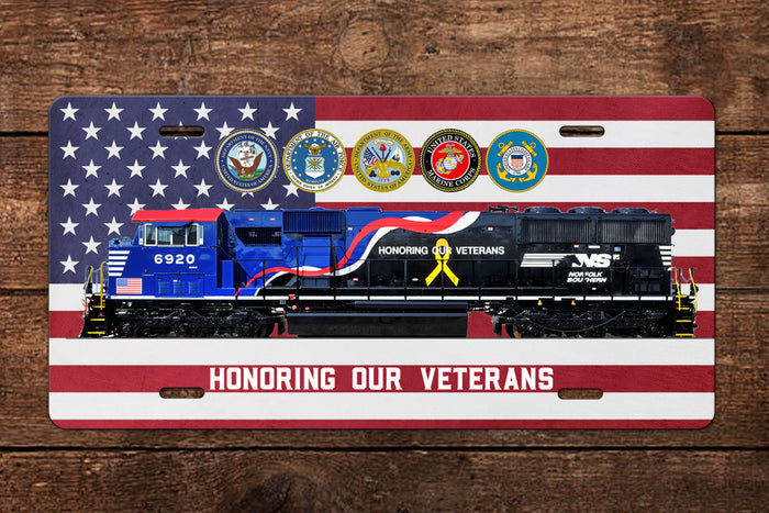 Norfolk Southern (NS) - No. 6920 Honoring Our Veterans - License Plate