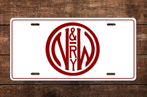 Norfolk & Western (N&W) Logo Classic License Plate