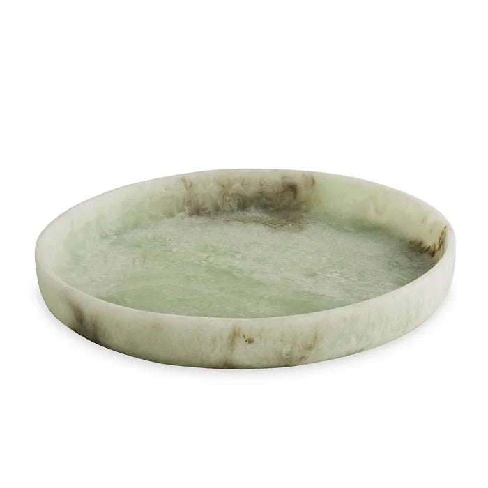 NUBE ROUND TRAY IN JADE SWIRL
