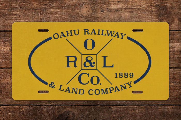 Oahu Railway License Plate