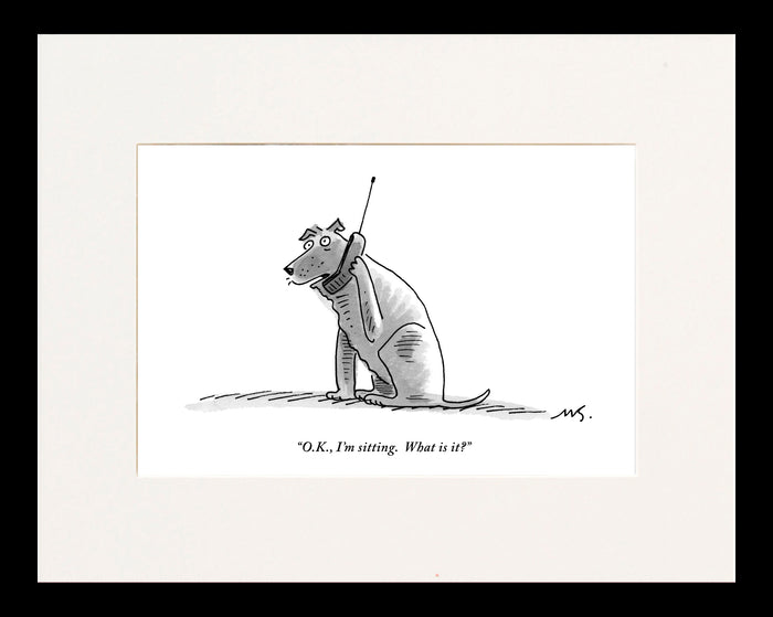 O.K., I'm Sitting Cartoon Print