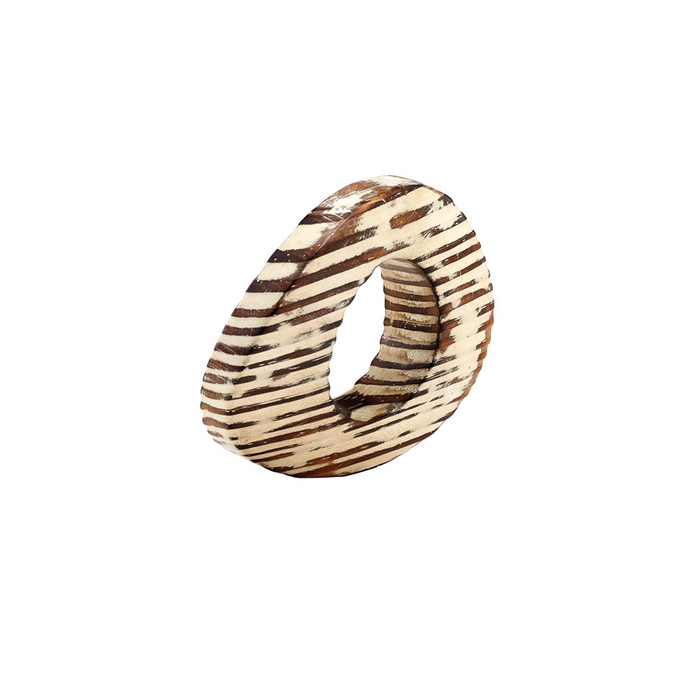 OVAL EYE NAPKIN RING IN BEIGE