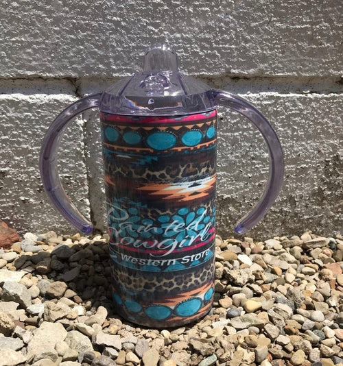 Painted Cowgirl Toddler Aztec Sippy Cup Tumbler ASCTT-Painted Cowgirl Western Store