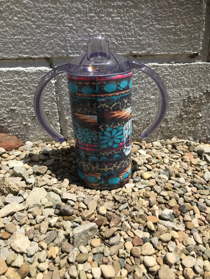 Painted Cowgirl Toddler Aztec Sippy Cup Tumbler ASCTT-Painted Cowgirl Western Store