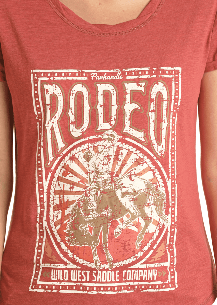 Panhandle Women's Rust Rodeo Tee WLWT21R1D1 WLWT21X1D1