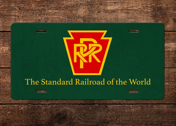 Pennsylvania Railroad (PRR) "Standard Railroad of the World" License Plate