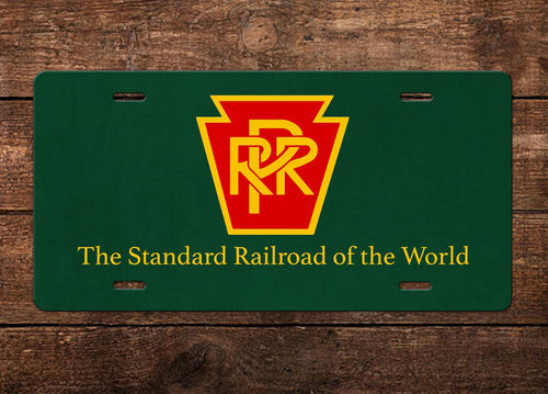 Pennsylvania Railroad (PRR) "Standard Railroad of the World" License Plate