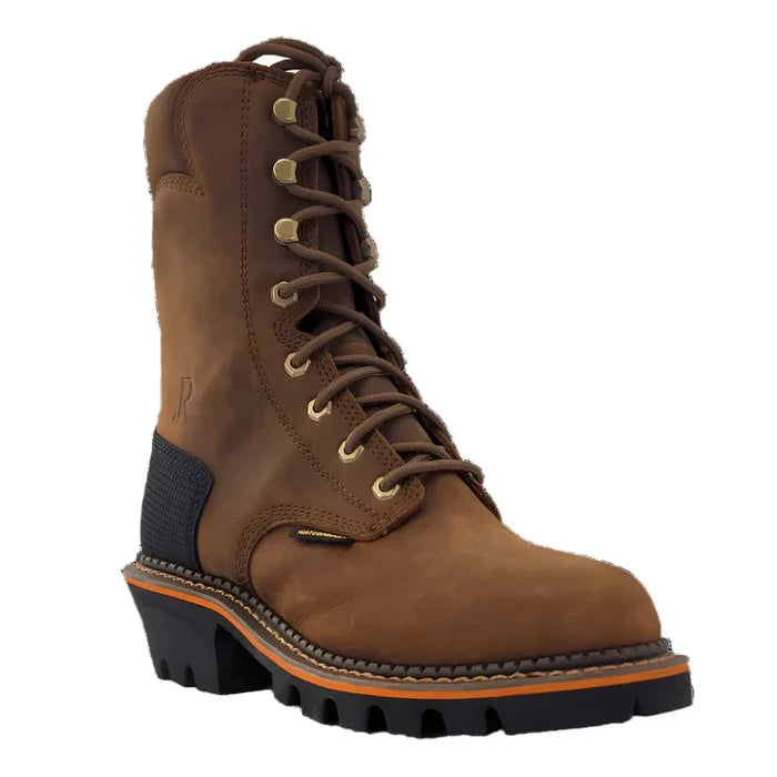 R. Watson Men's 8” Lace Up Composite Toe Waterproof Logger Work Boot RW1300-CT-W