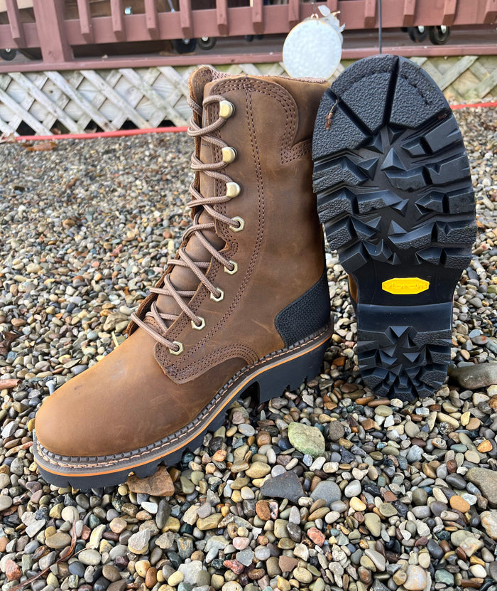 R. Watson Men's 8” Lace Up Composite Toe Waterproof Logger Work Boot RW1300-CT-W