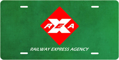 REA Railway Express Agency License Plate