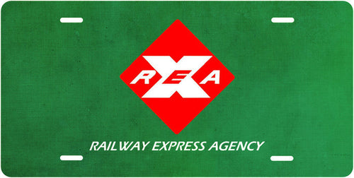 REA Railway Express Agency License Plate