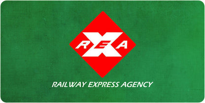 REA Railway Express Agency License Plate