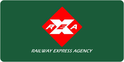 REA Railway Express Agency License Plate