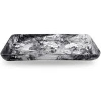 RECTANGULAR LARGE PLATTER IN BLACK SWIRL