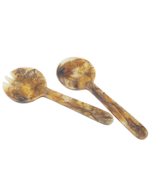 RESIN SERVING SET IN TORTOISE