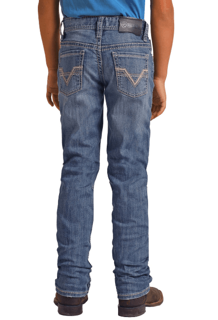 Rock & Roll Cowboy Boy's Revolver Slim Fit Stretch Straight Bootcut Jeans RRBD1RR14A