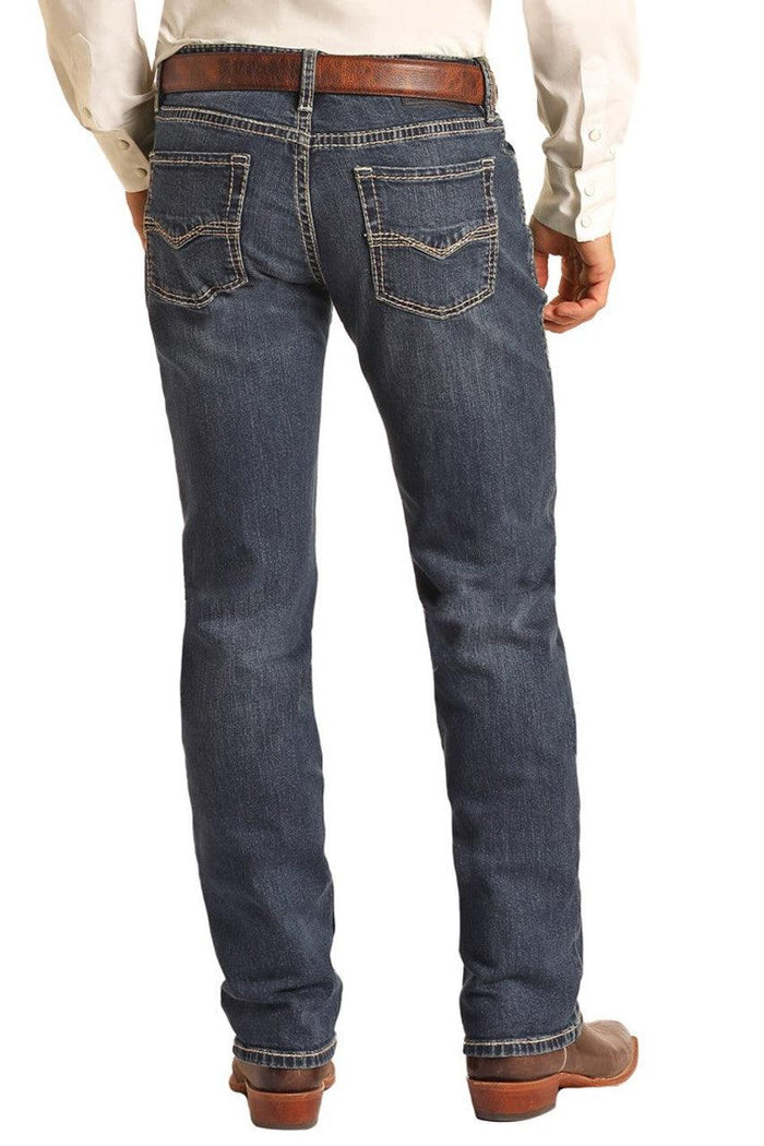 Rock & Roll Cowboy Denim Revolver '46 Slim Fit Stretch Straight Leg Jeans RRMD1RR1H6-Painted Cowgirl Western Store
