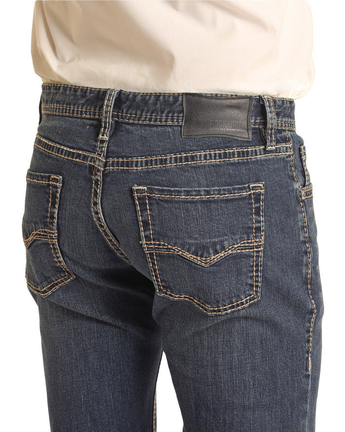 Rock & Roll Cowboy Denim Revolver '46 Slim Fit Stretch Straight Leg Jeans RRMD1RR1H6-Painted Cowgirl Western Store