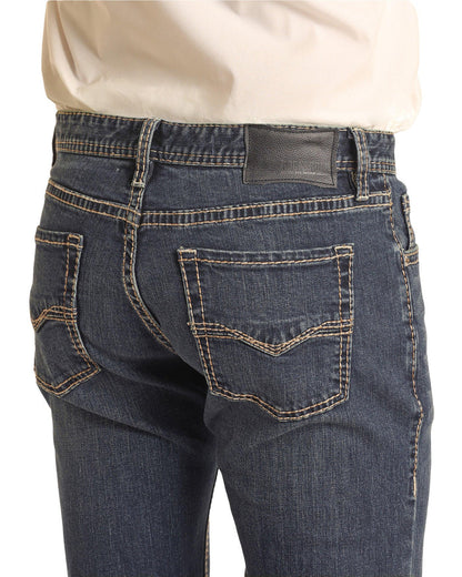 Rock & Roll Cowboy Denim Revolver '46 Slim Fit Stretch Straight Leg Jeans RRMD1RR1H6-Painted Cowgirl Western Store