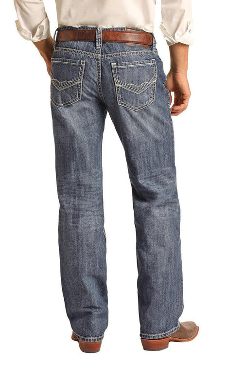 Rock & Roll Cowboy Men's Double Barrel Relaxed Fit Straight Jean RRMD0SR1G0-Painted Cowgirl Western Store