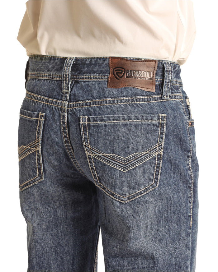 Rock & Roll Cowboy Men's Double Barrel Relaxed Fit Straight Jean RRMD0SR1G0-Painted Cowgirl Western Store