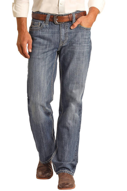 Rock & Roll Cowboy Men's Double Barrel Relaxed Fit Straight Jean RRMD0SR1G0-Painted Cowgirl Western Store