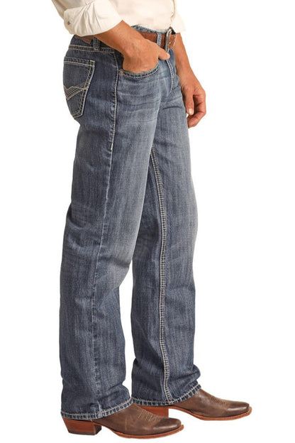 Rock & Roll Cowboy Men's Double Barrel Relaxed Fit Straight Jean RRMD0SR1G0-Painted Cowgirl Western Store