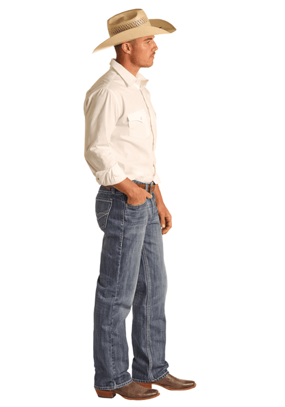 Rock & Roll Cowboy Men's Double Barrel Relaxed Fit Straight Jean RRMD0SR1G0