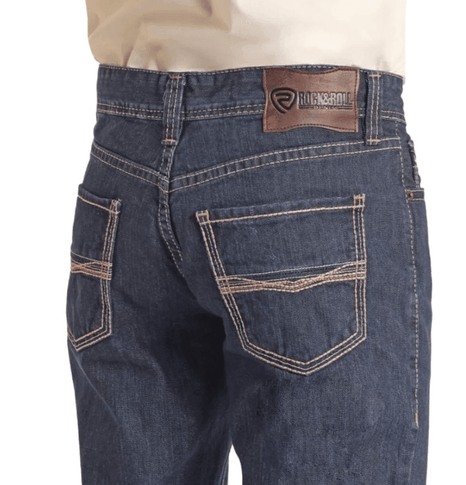 Rock & Roll Cowboy Men's Double Barrel Relaxed Straight Leg Jean BMS0D02502