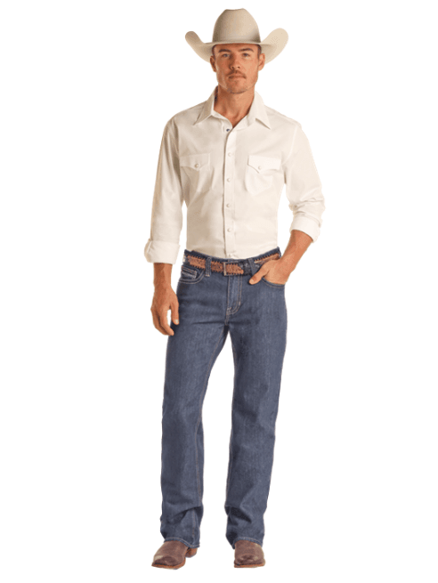 Rock & Roll Cowboy Men's Double Barrel Relaxed Straight Leg Jean BMS0D02502