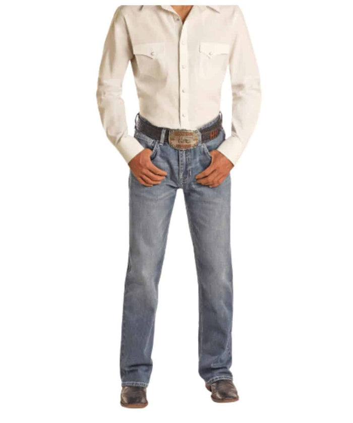 Rock & Roll Cowboy Men's Double Barrel Vintage '46 Relaxed Straight Leg Jean VM0SD02585-Painted Cowgirl Western Store