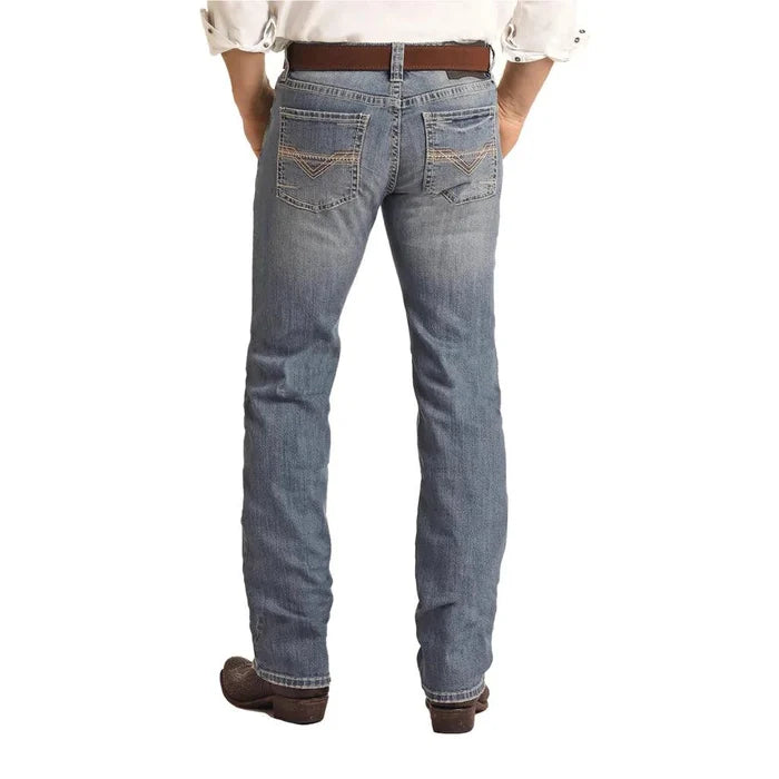 Rock & Roll Cowboy Men's Reflex Regular Fit Stretch Stackable Jean RRMDSPRZSL-Painted Cowgirl Western Store
